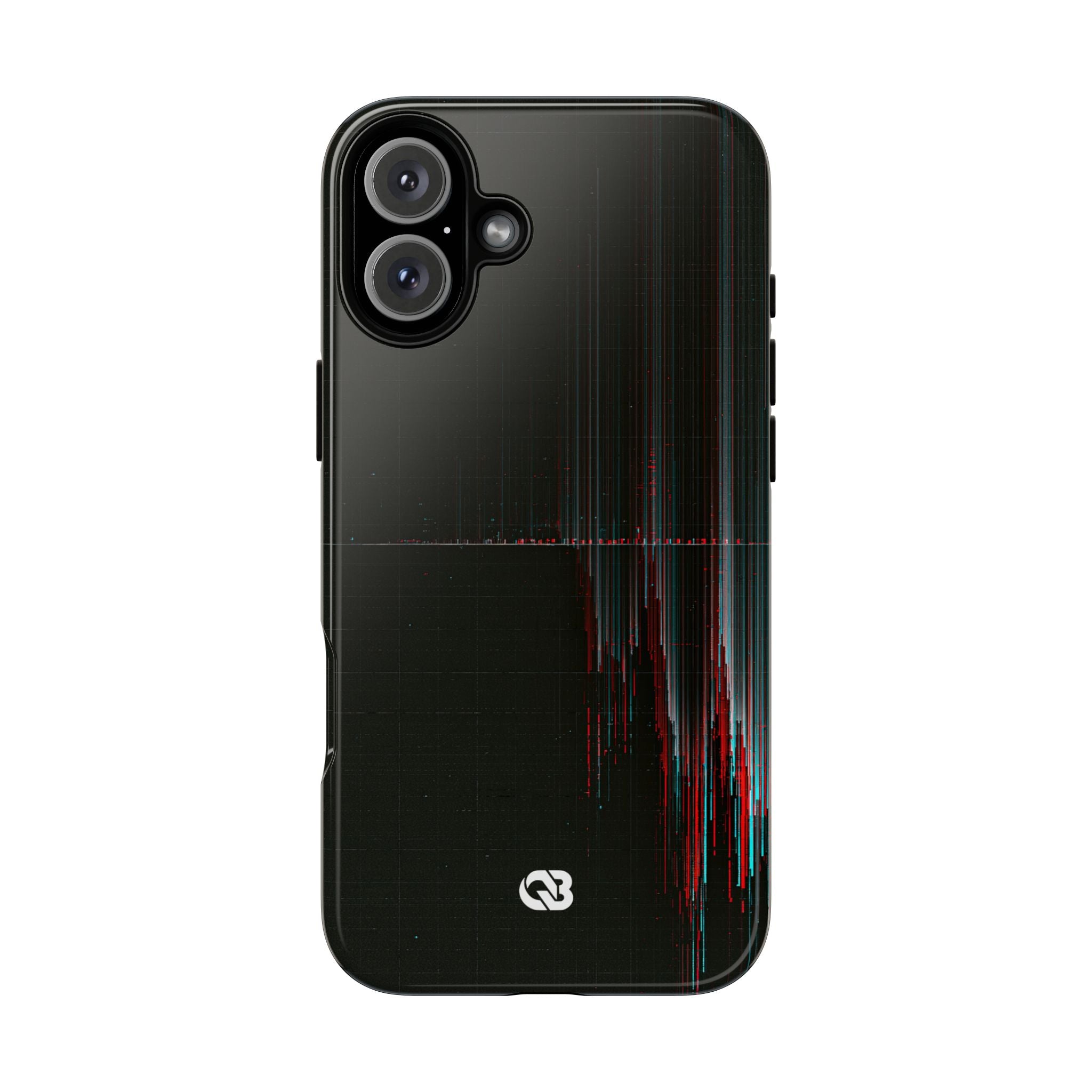 Black Tough Phone Case for iPhone - Corrupted Data Stream