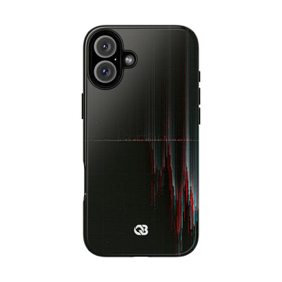 Black Tough Phone Case for iPhone - Corrupted Data Stream