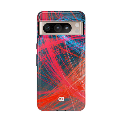 Neon Fiber Stream · Tough Phone Case for Pixel ·  Red