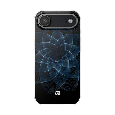 Blue Lite Phone Case for iPhone - Cobalt Geometric Bloom