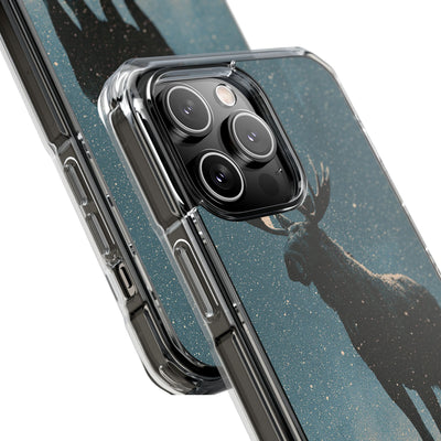 Nordic Boreal Moose · Clear Impact Magnetic Phone Case for iPhone · Blue