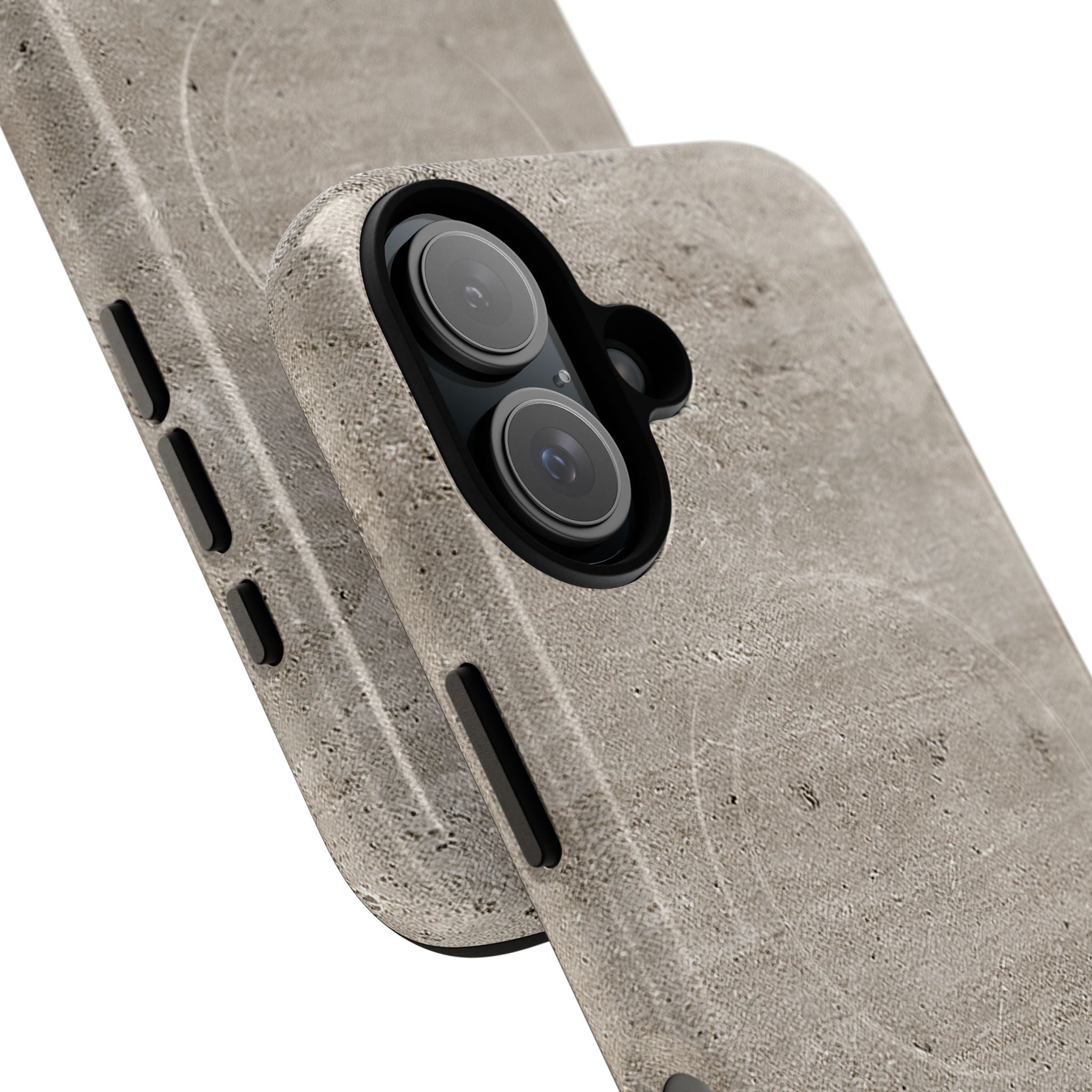 Grey Tough 2.0 Magsafe Phone Case for iPhone - Brutalist Stone Grit