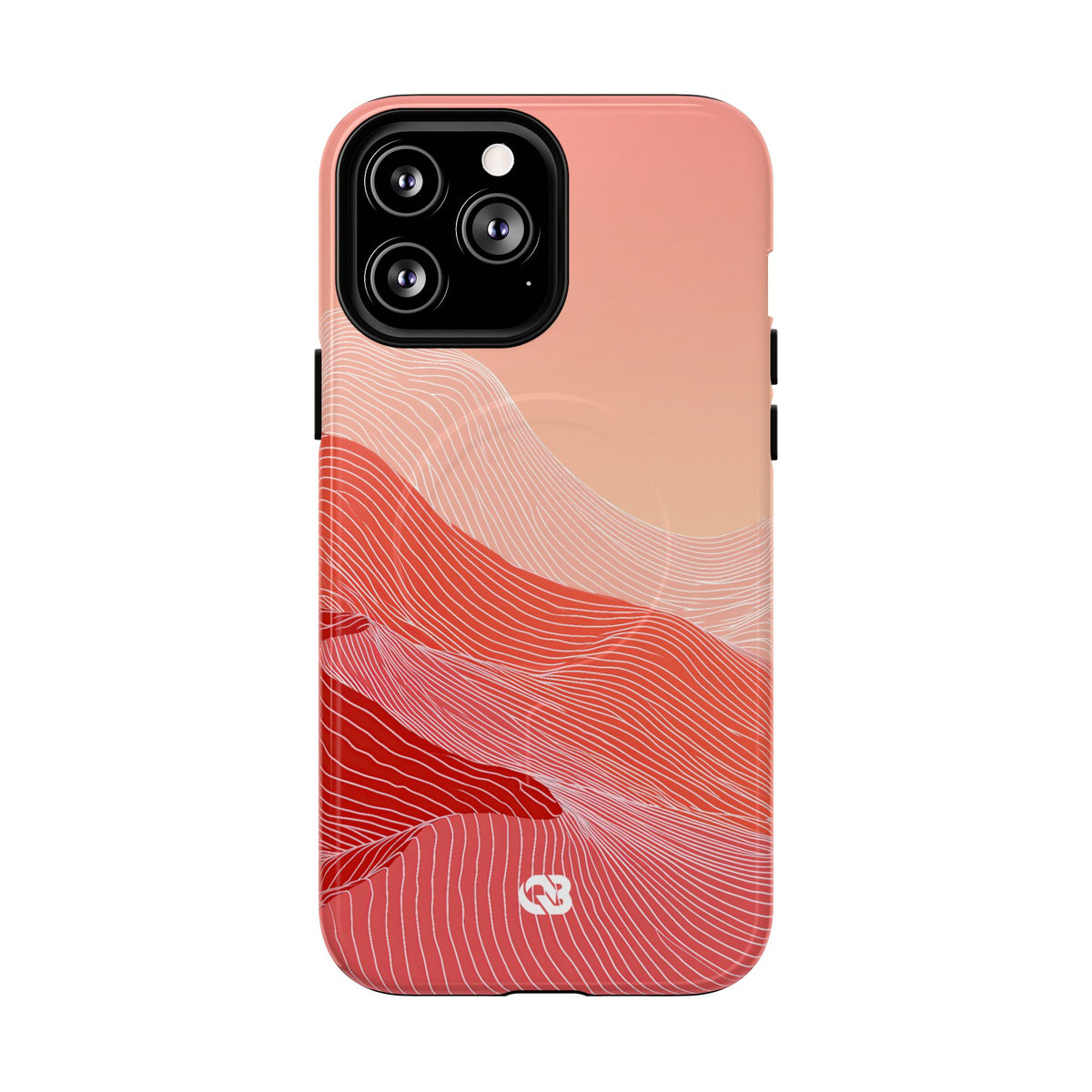 Coral Ridge Contours · Tough 2.0 Magnetic Phone Case for iPhone · Red