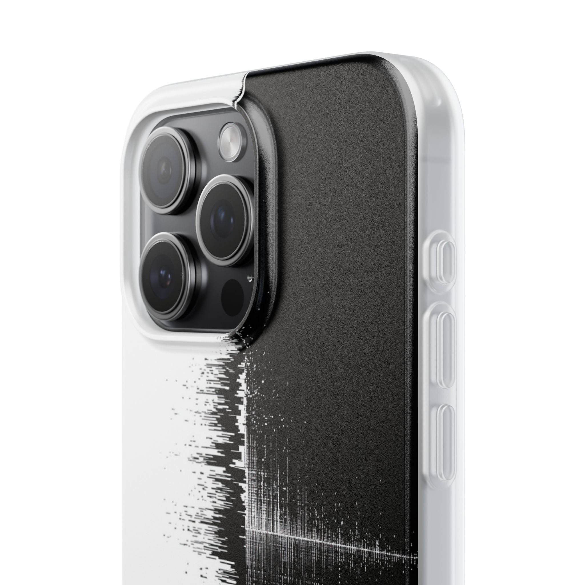Black Lite Phone Case for iPhone - Static Signal Split