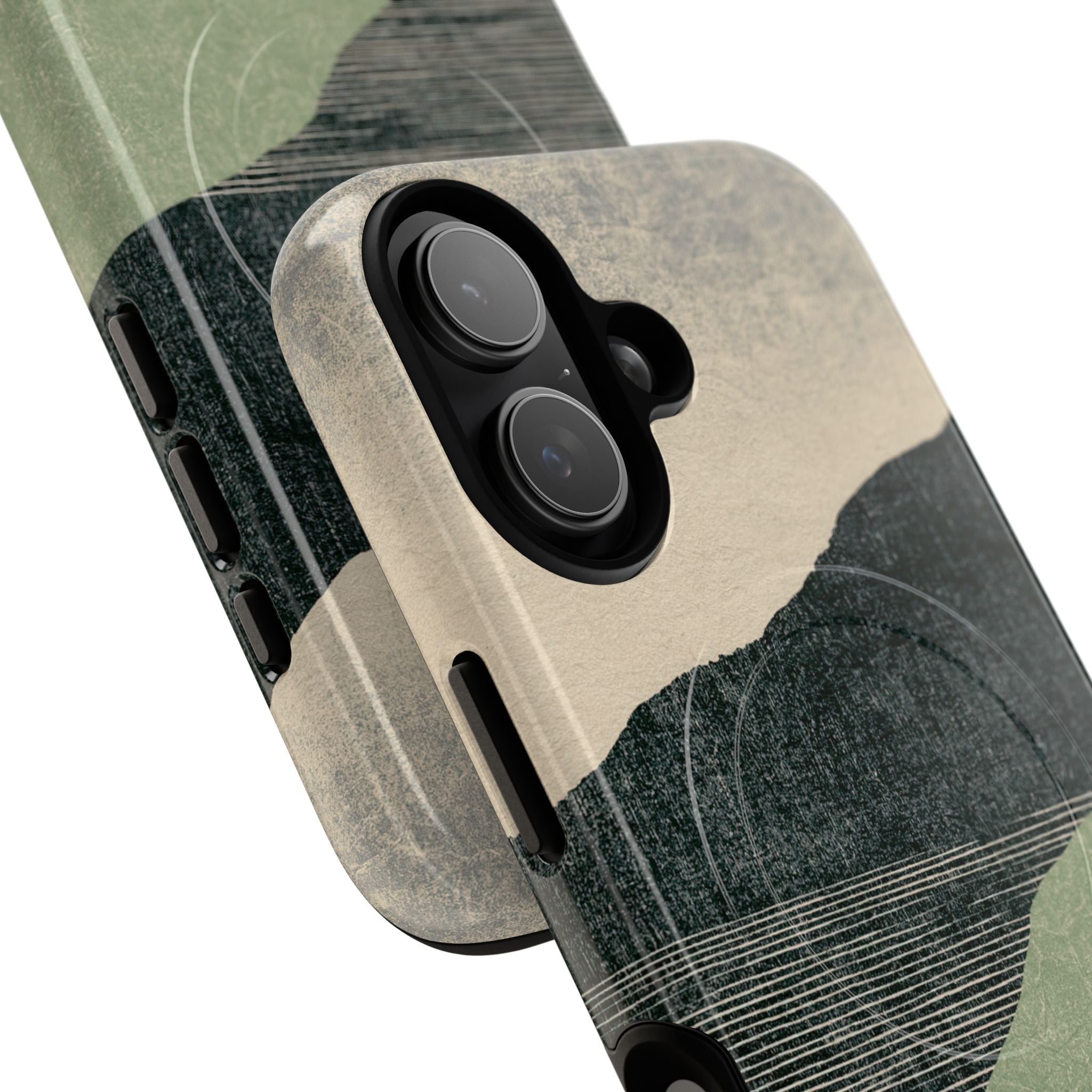 Green Tough 2.0 Magsafe Phone Case for iPhone - Moss Ridge Grain