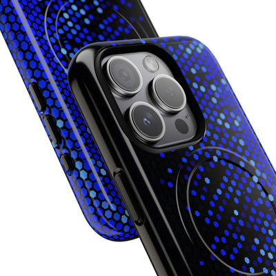 Cobalt Hex Dispersion · Tough 2.0 Magnetic Phone Case for iPhone · Blue