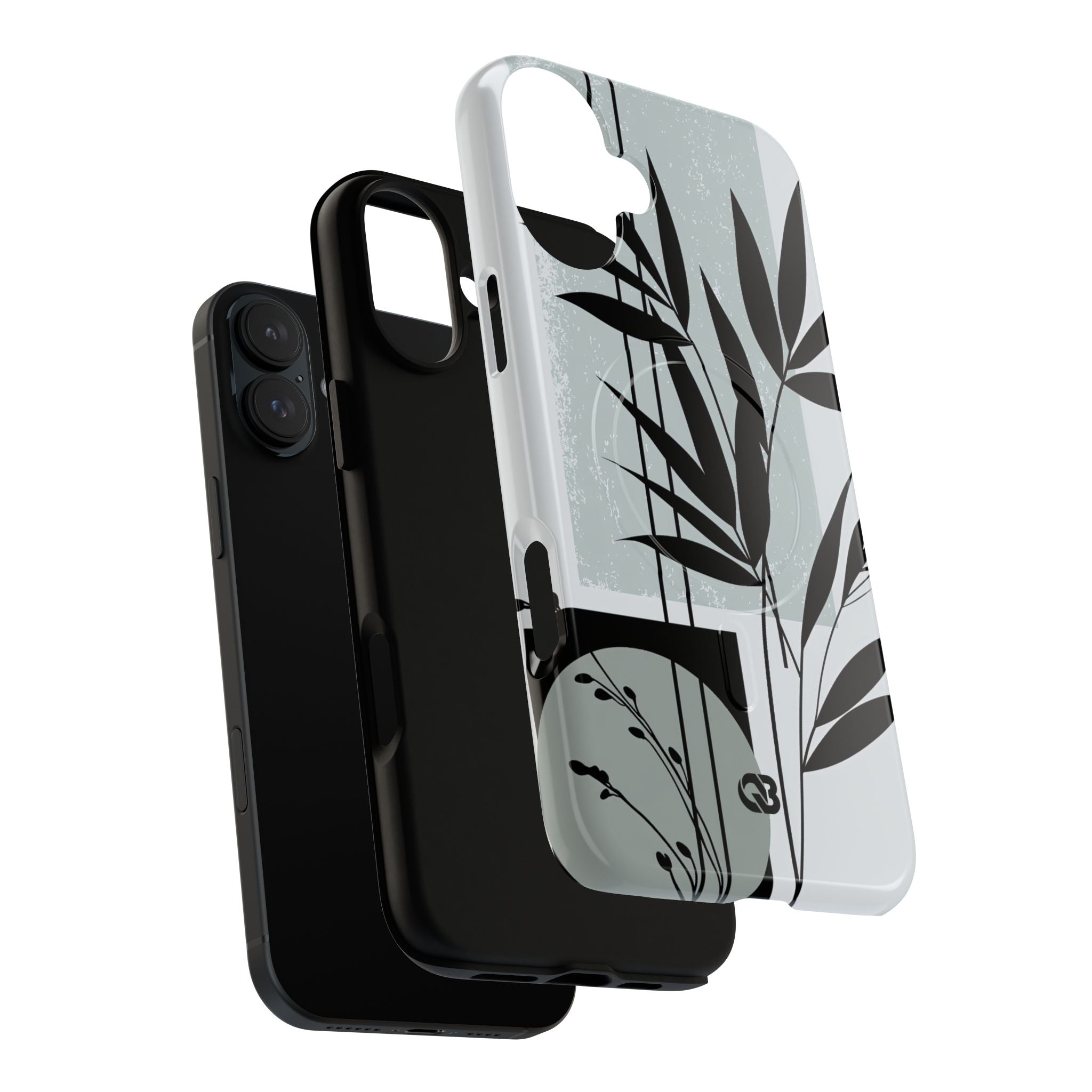 Grey Tough 2.0 Magsafe Phone Case for iPhone - Sage Bamboo Noir