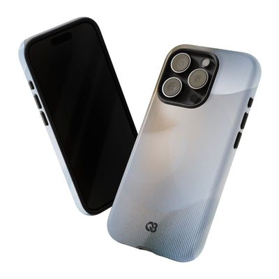White Tough Phone Case for iPhone - Frosted Ribbed Sphere