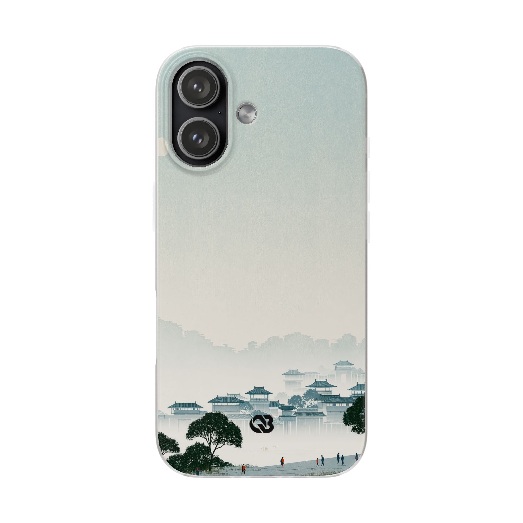 Blue Lite Phone Case for iPhone - Mist Valley Pagoda