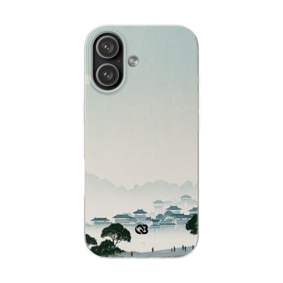 Blue Lite Phone Case for iPhone - Mist Valley Pagoda