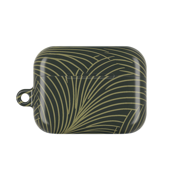 Midnight Palm Frond · Hard Case for AirPods & AirPods Pro · Green