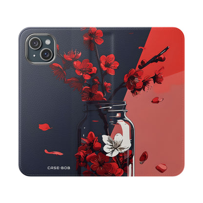 Kersenbloesem Pot - iPhone 15 Plus Case - Portemonnee