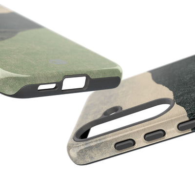 Green Tough Phone Case for Samsung - Moss Ridge Grain