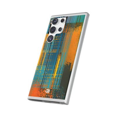 Cyber Glitch Stream · Lite Phone Case for Samsung · Teal