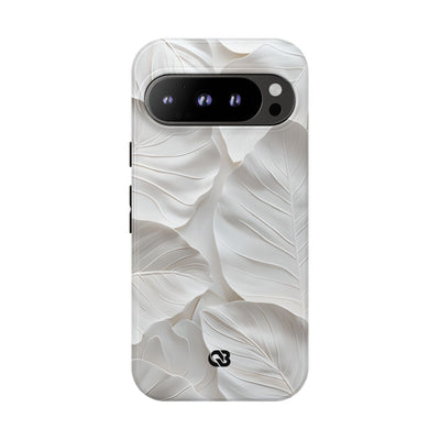 Sculpted Ivory Leaves · Tough Phone Case for Google Pixel