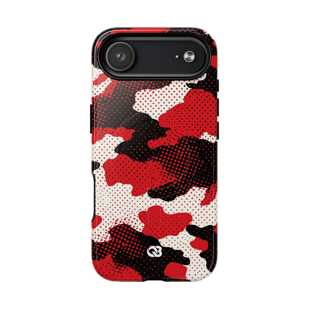Crimson Halftone Camo · Tough 2.0 Magnetic Phone Case for iPhone · Red