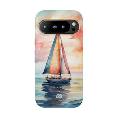 Crimson Horizon Sail · Tough Phone Case for Google Pixel