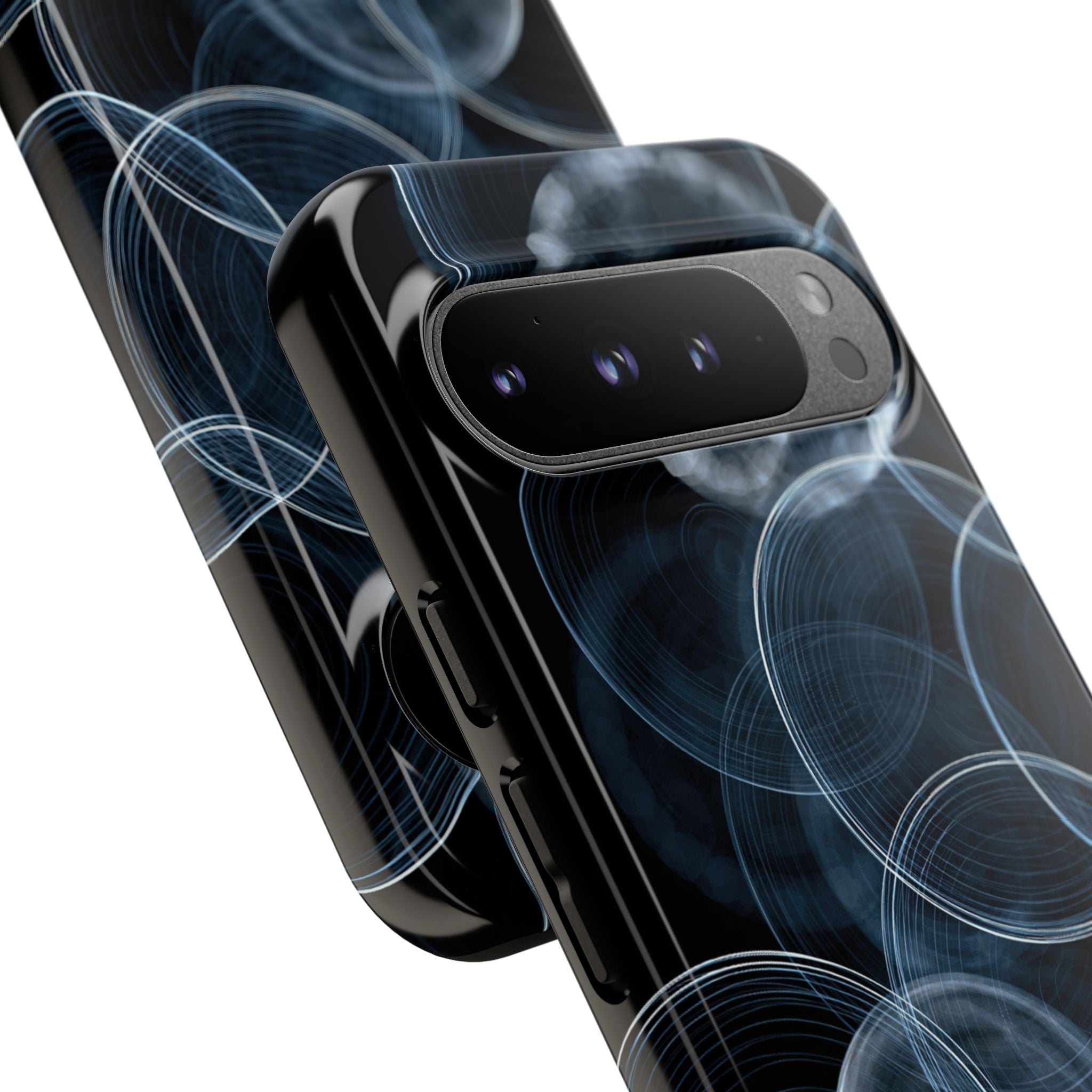 Blue Tough Phone Case for Google Pixel - Cyan Pulse Ripple