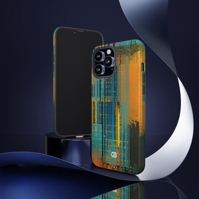 Cyber Glitch Stream · Tough Phone Case for iPhone · Teal