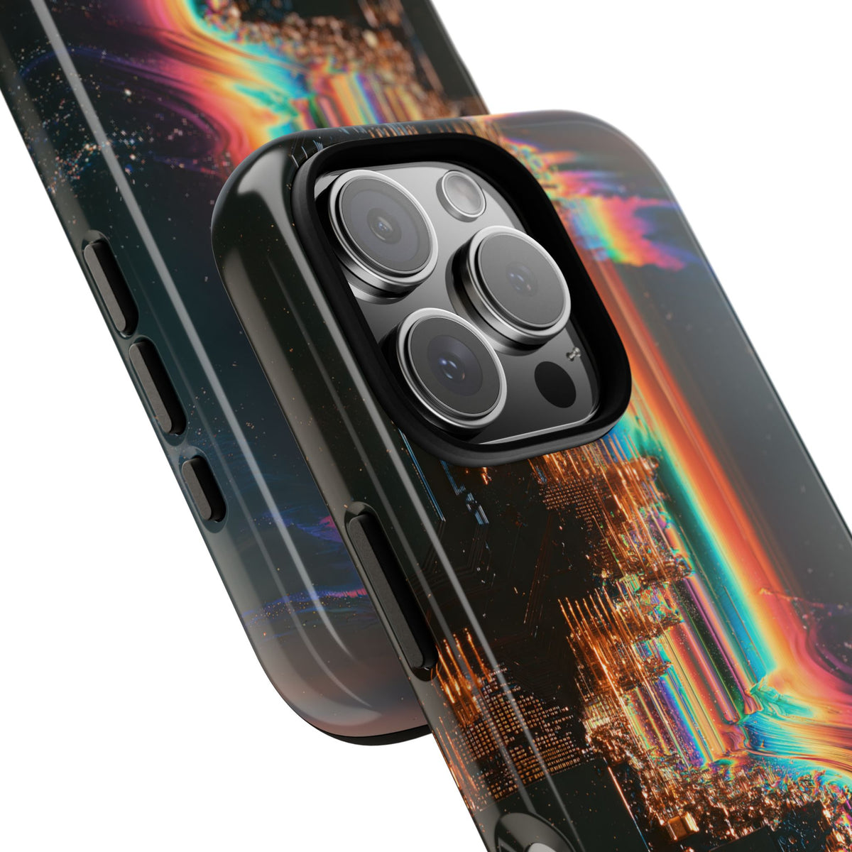 Prismatic Circuit · Tough Phone Case for iPhone · Black