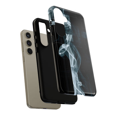 Black Tough Phone Case for Samsung - Arctic Vapor Grid