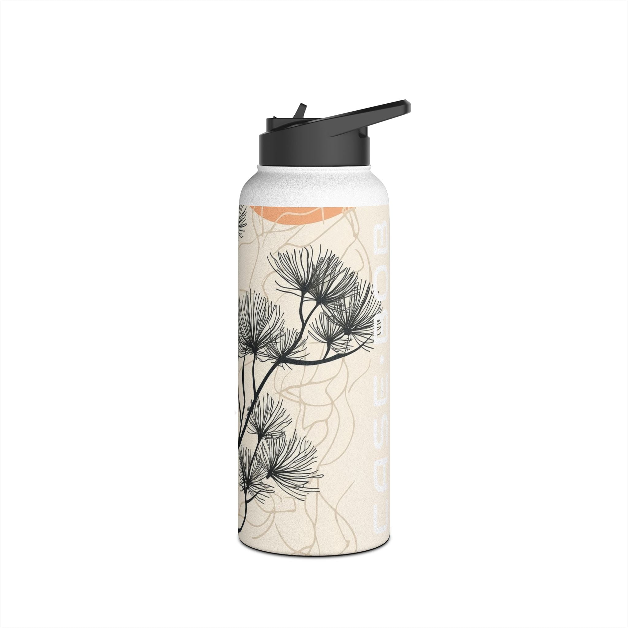 Spiky Tree Sunset - Stainless Steel Water Bottle