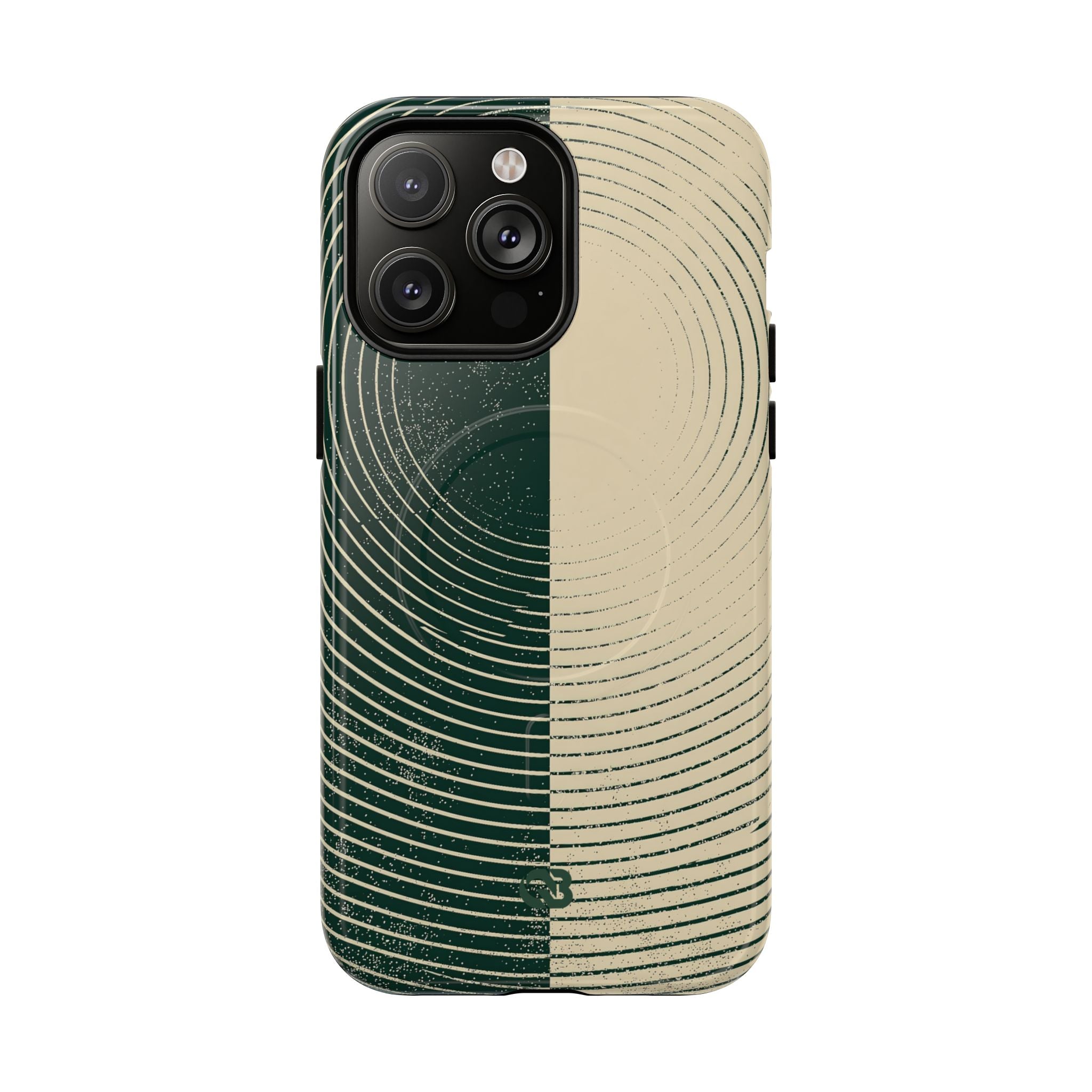Green Tough 2.0 Magsafe Phone Case for iPhone - Evergreen Split Grain