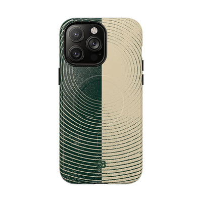 Green Tough 2.0 Magsafe Phone Case for iPhone - Evergreen Split Grain