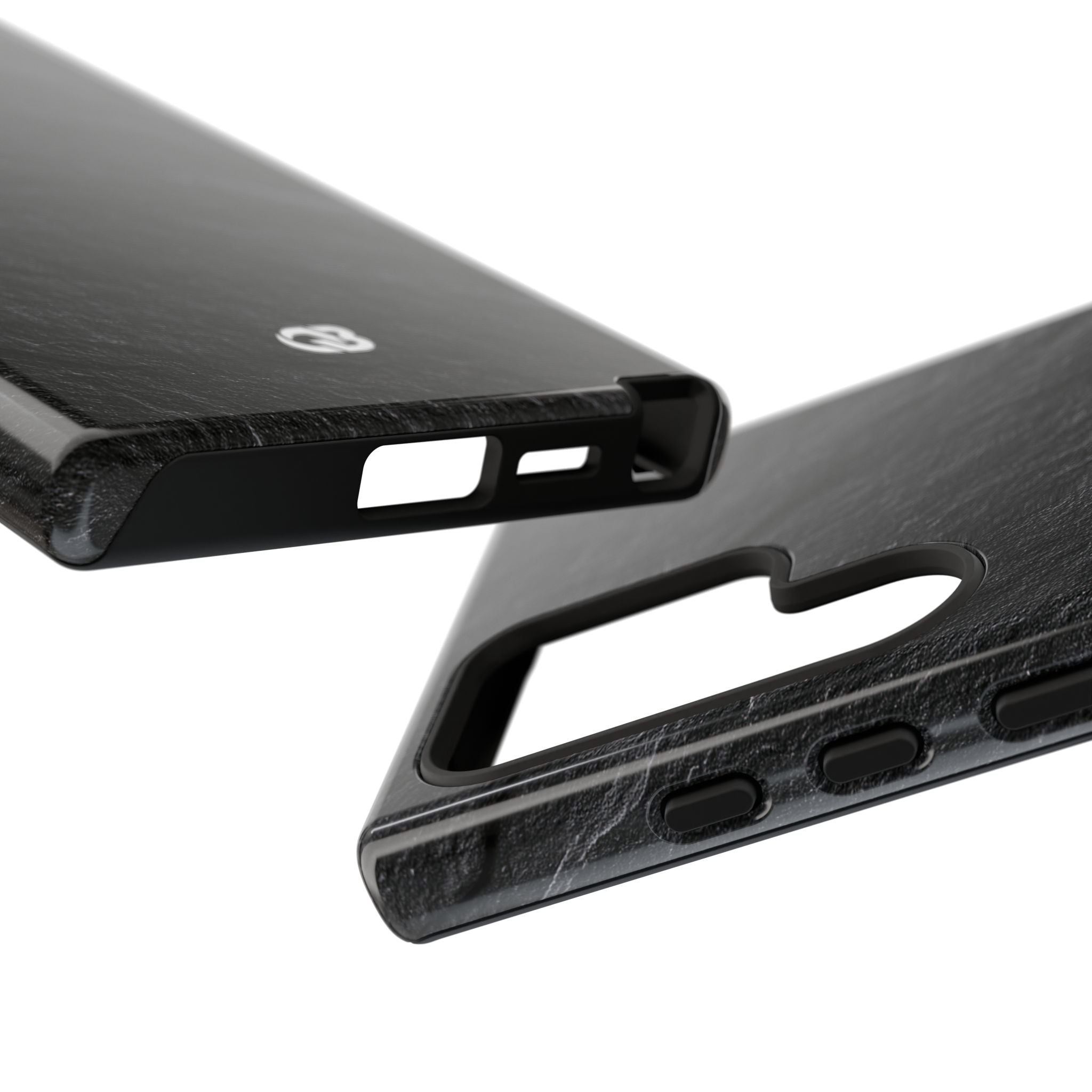 Black Tough Phone Case for Samsung - Raw Obsidian Slate