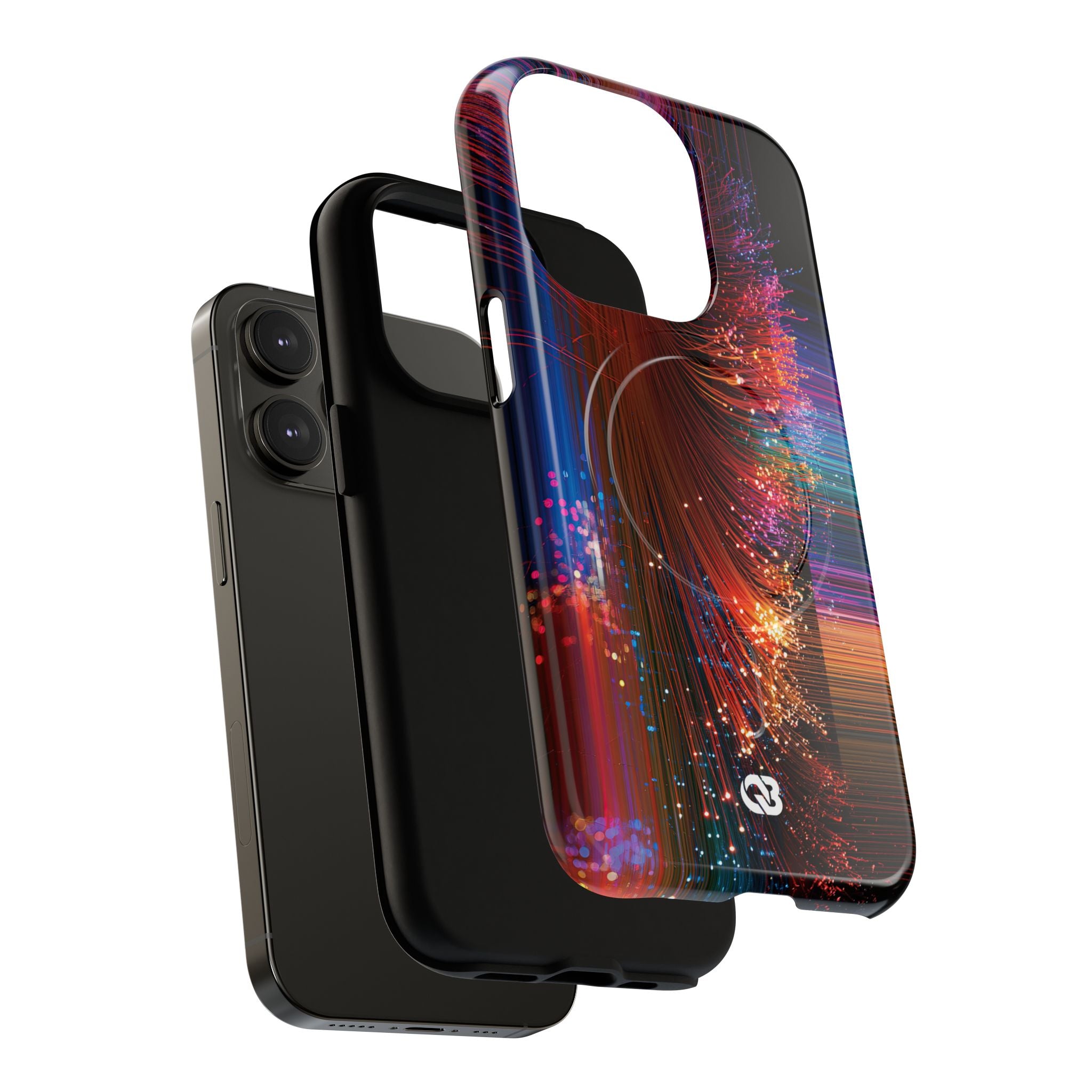 Black Tough 2.0 Magsafe Phone Case for iPhone - Cyber Optic Streak