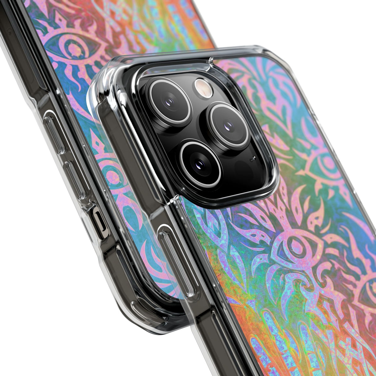 Chromatic Mystic Sigil · Clear Impact Magnetic Phone Case for iPhone · Blue