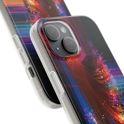 Black Lite Phone Case for iPhone - Cyber Optic Streak