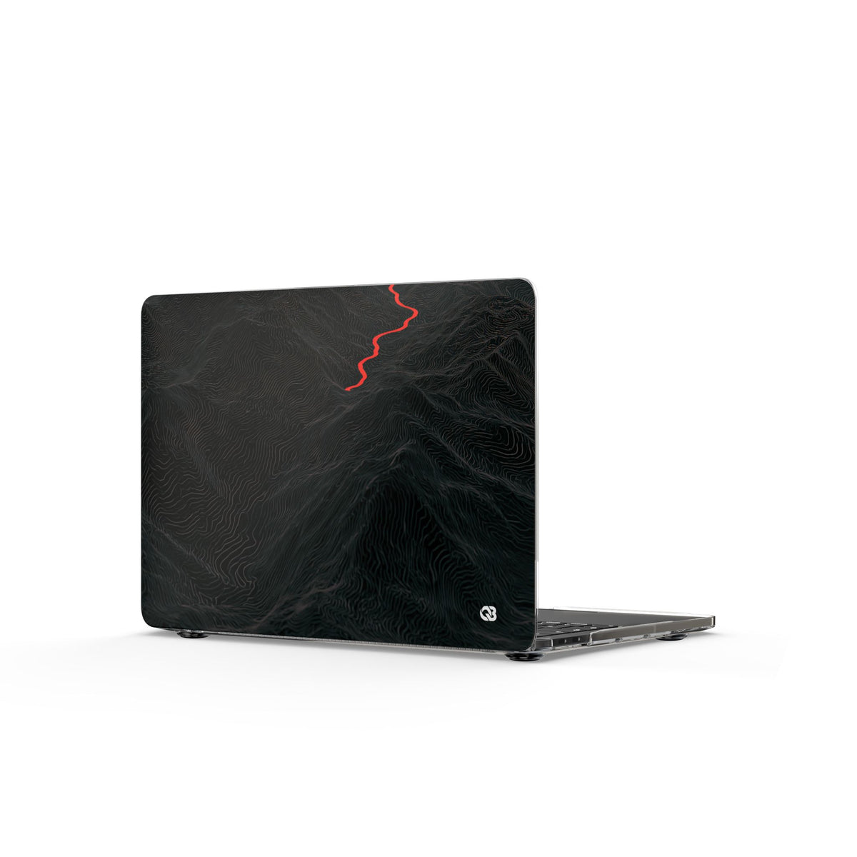 Crimson Ridge Pass · Clear Hard Case for MacBook · Black