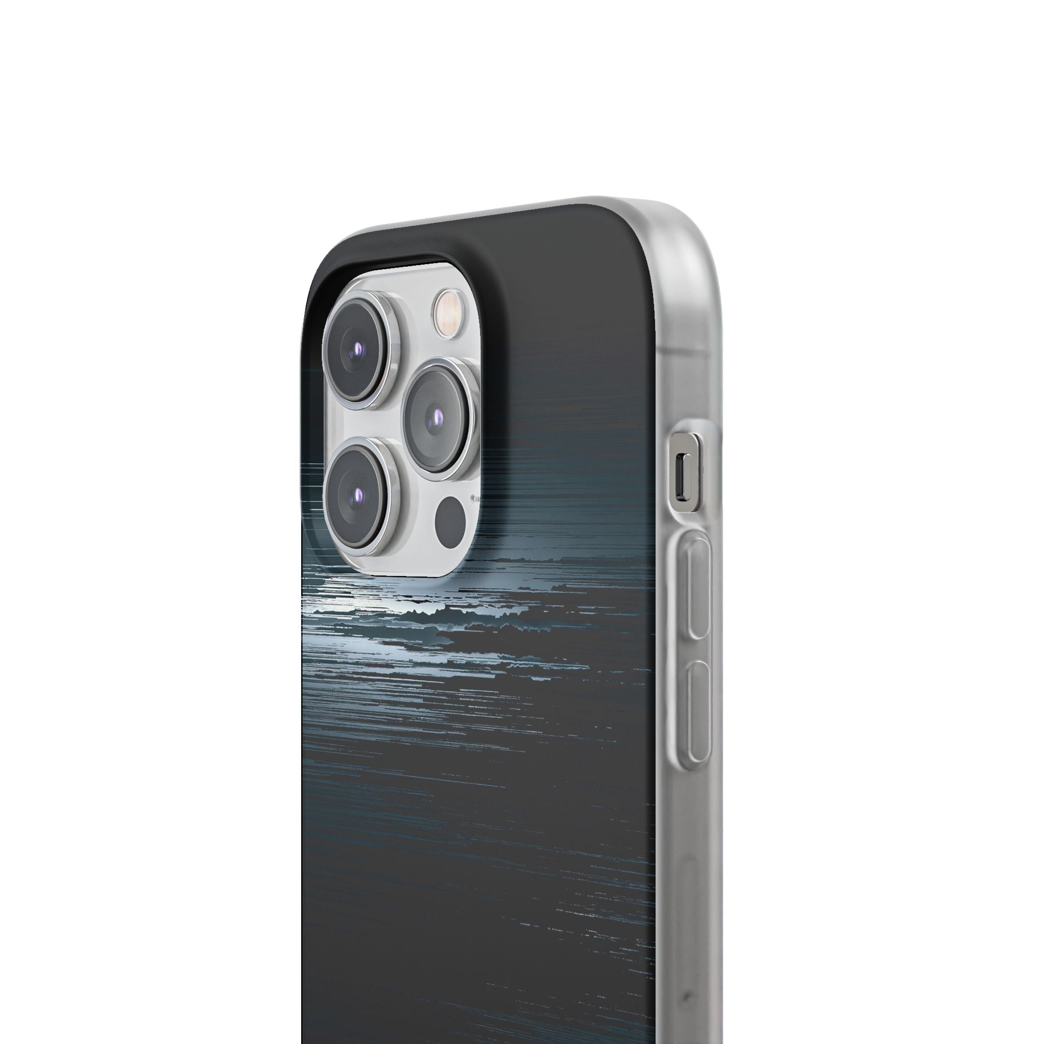 Black Lite Phone Case for iPhone - Frozen Signal Glitch