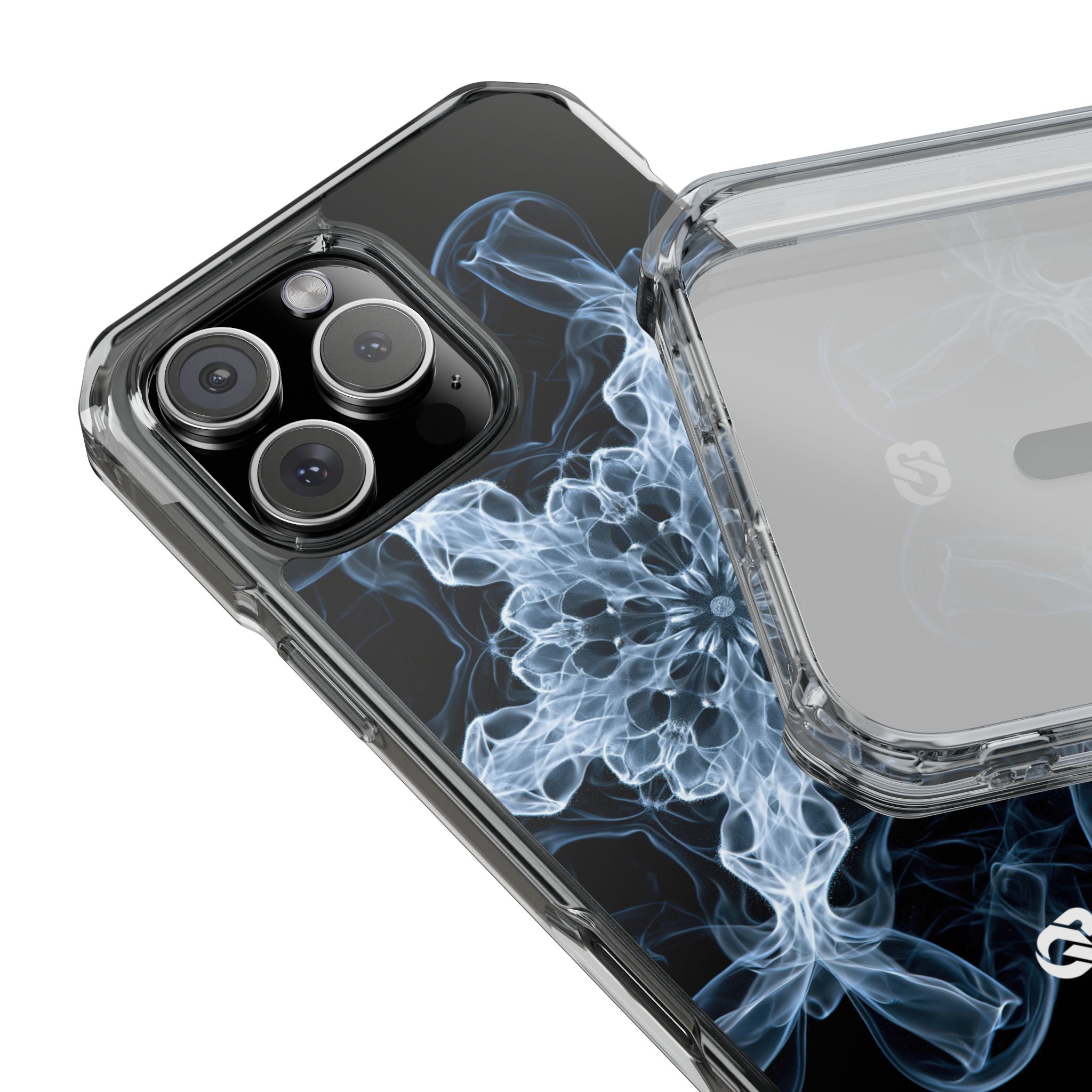 Blue Impact MagSafe Phone Case for iPhone - Glacial Smoke Crown