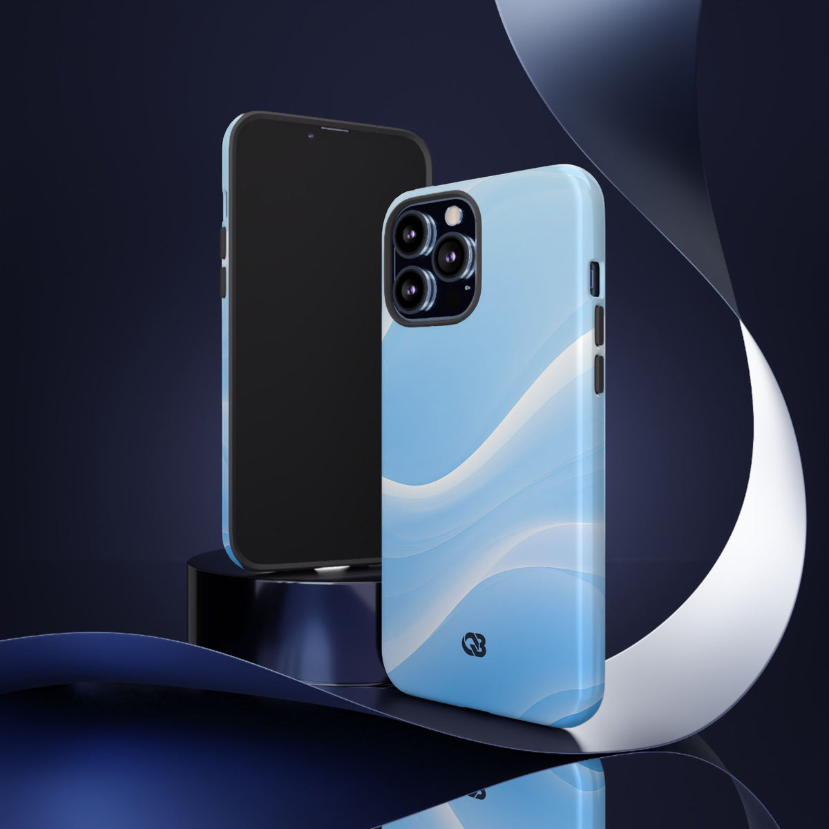 Glacial Contour Flow · Tough Phone Case for iPhone · Blue