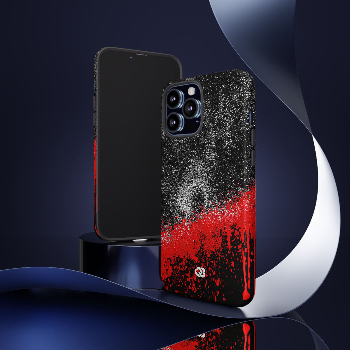 Crimson Noir Drip · Tough Phone Case for iPhone · Black