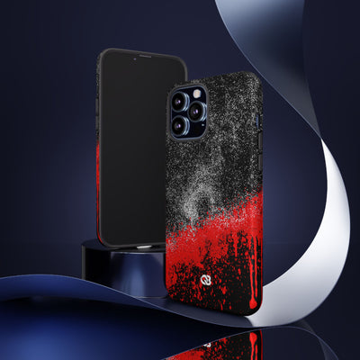 Crimson Noir Drip · Tough Phone Case for iPhone · Black