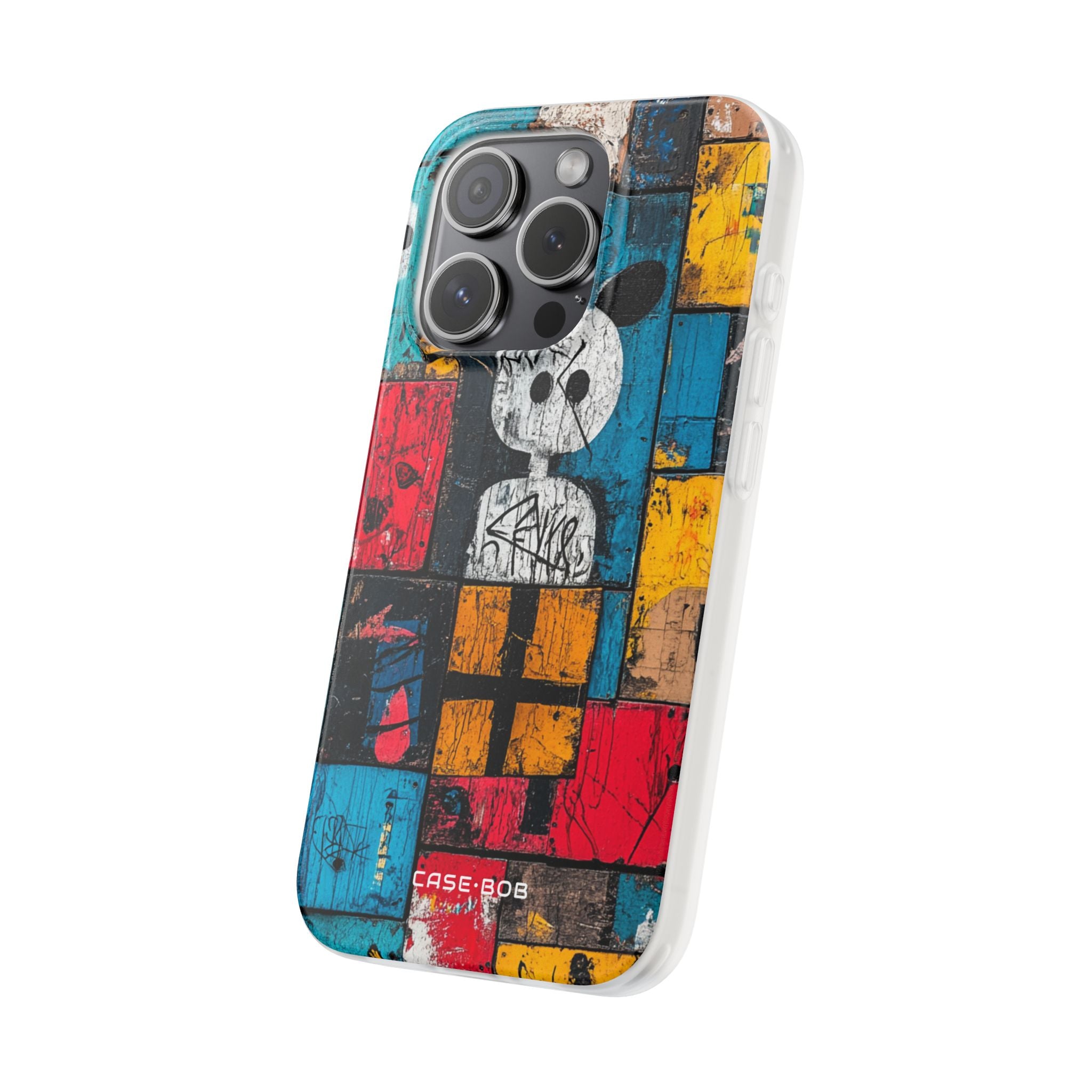 Mickey Mosaic iPhone 15 Pro Skal - Mjuk