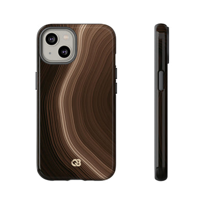 Brown Tough Phone Case for iPhone - Bronzed Canyon Relief