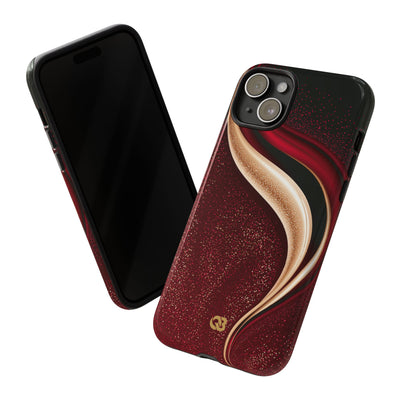 Gilded Crimson Flow · Tough Phone Case for iPhone · Red