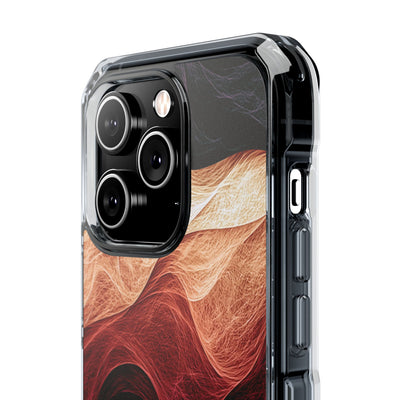 Ember Wave Dispersion · Clear Impact Magnetic Phone Case for iPhone · Red