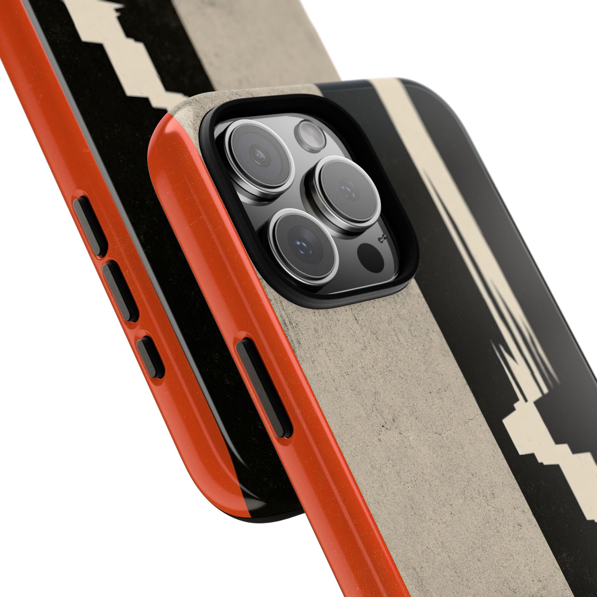 Orange Tough Phone Case for iPhone - Orange Monolith Rift