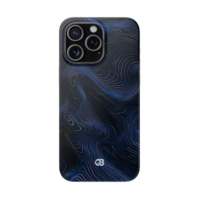 Blue Lite Phone Case for iPhone - Cobalt Contour Ridge