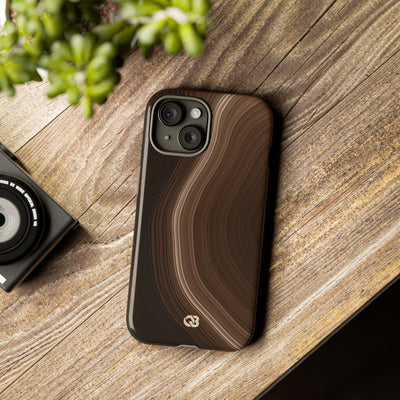 Brown Tough Phone Case for iPhone - Bronzed Canyon Relief