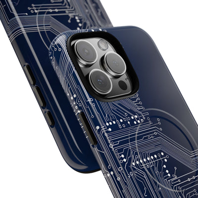 Blue Tough 2.0 Magsafe Phone Case for iPhone - Cobalt Data Stream