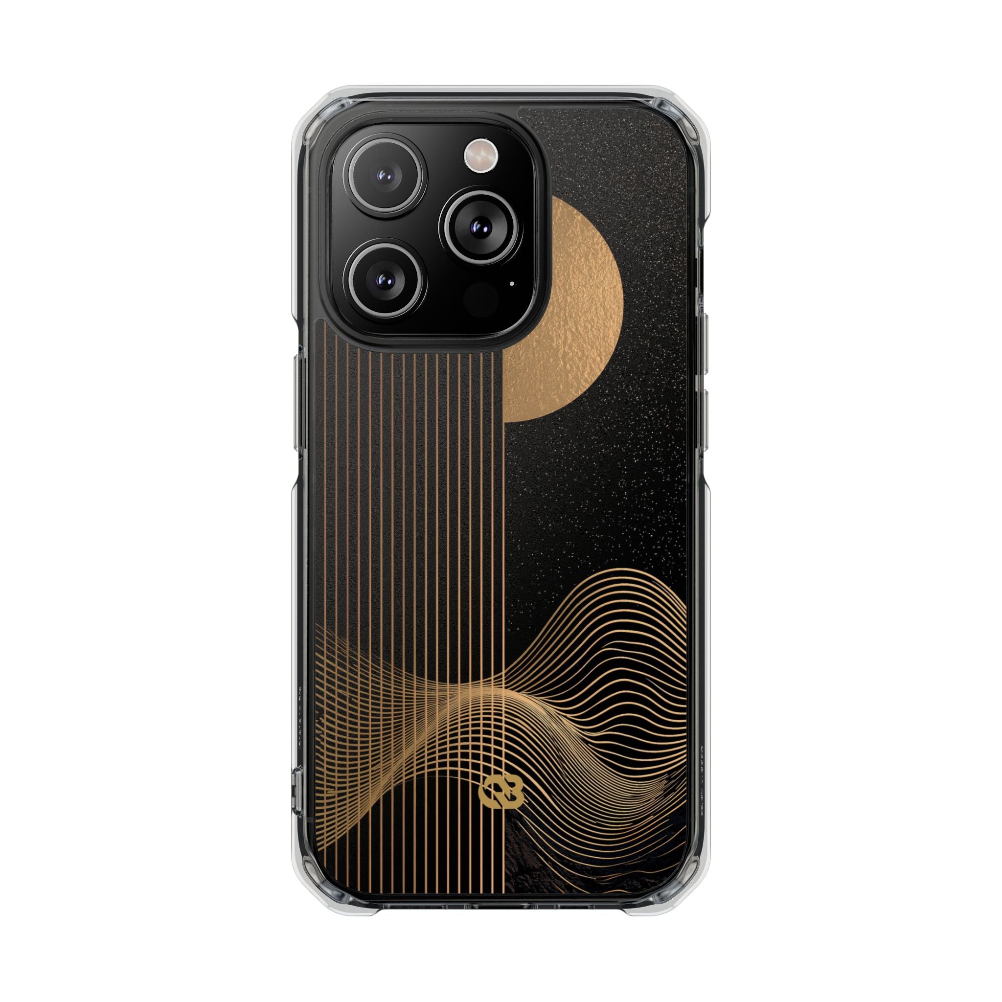 Gold Impact MagSafe Phone Case for iPhone - Gilded Obsidian Dunes
