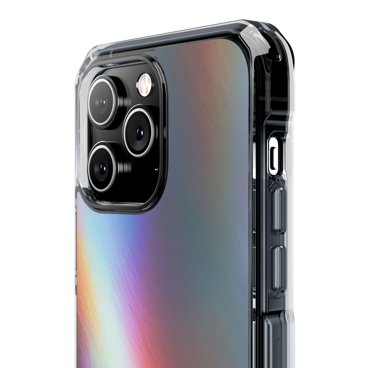 Prismatic Ray · Clear Impact Magnetic Phone Case for iPhone · Blue