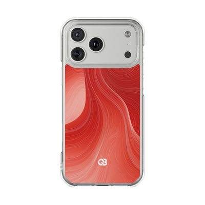 Red Impact MagSafe Phone Case for iPhone - Crimson Silk Strands