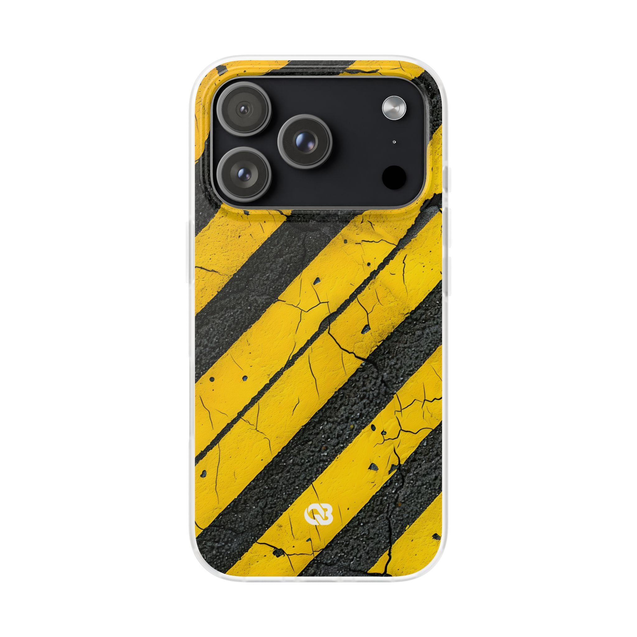 Cracked Hazard Stripes · Soft Phone Case for iPhone